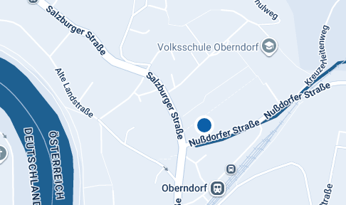 Karte mit Standort der Ordination Dr. Daniel Kistermann, Salzburger Str. 56, 5110 Oberndorf bei Salzburg
